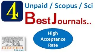 SCI & Scopus Journals || High Acceptance Rate Journals || Multidisciplinary Journal