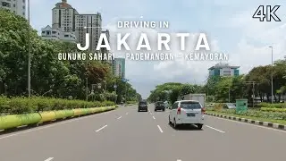 Jakarta 4K - Gunung Sahari, Pademangan, Kemayoran - Driving Downtown