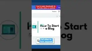 How to make thumbnails for youtube videos on android #shortvideo #shorts #youtubethumbnail