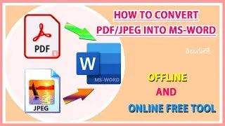 How to Convert PDF to Word file  And Change image file || Online free tool