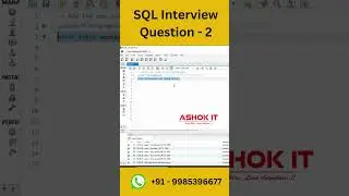 SQL Interview Question - 2  #ashokit