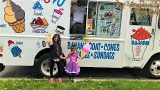 Kids Buying Ice Cream from Ice Cream Truck fun video