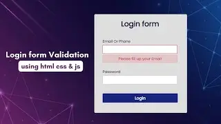 Login Form Validation using HTML CSS & JS