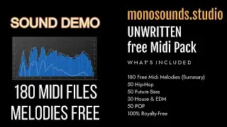 UNWRITTEN 180 FREE Midi Melodies PACK | Sound DEMO