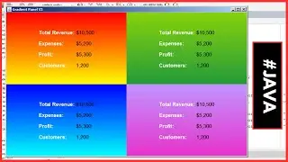 Java - How to Create Multiple Gradient JPanels with Data and Values in NetBeans (3)