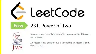 LeetCode Problem: 231. Power of Two | Java Solution