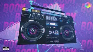 Boombox Audio Visualizer - After Effects Template