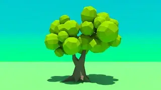 3d modeling low poly tree using mesh extract (Autodesk Maya Tutorial)