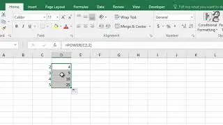 How to raise a number to a power in Excel