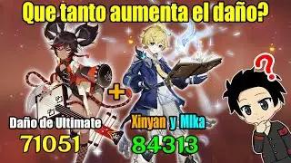 Xinyan y Mika C2 Comparacion de daño Genshin Impact 3.5
