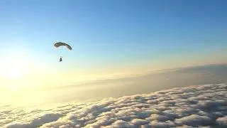 Skydiving at sunset by the sea in Russia (fall) #shorts #skydiving