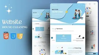 Professional cleaning service website HTML CSS & JS