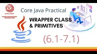 Wrapper Class and Primitives based Java Programs| YCMOU SYBCA Core Java Practical 6.1 to 7.1