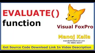 vfp EVALUATE | visual foxpro EVALUATE function | VFP training in hindi, english | VFP To .NET