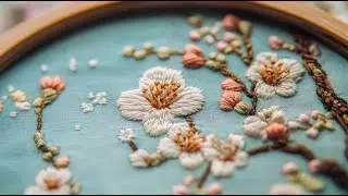 orchid embroidery #diycrafts #diycraft