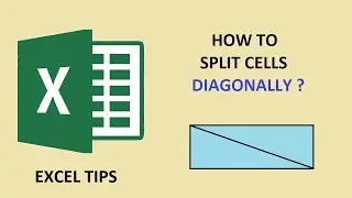 How to split cells diagonally in MS Excel