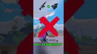 4x Zero Recoil Sensitivity ✅ #ruby__yt #pubg #pubgmobile