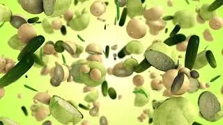 Mix Vegetables Falling Royalty Free Stock Footage