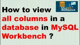 How to view all columns in a database in MySQL Workbench ?| MySQL Workbench Tutorial