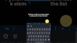 Python code to remove last k elements from list | 