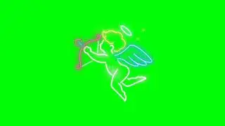 Green Screen Neon Cupid