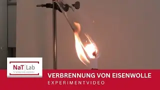 Glühende Verbrennung von Eisenwolle – Experiment für den Unterricht Chemie