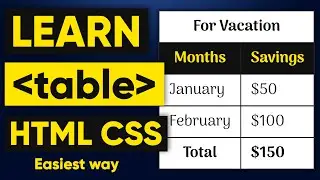 HTML Table & Style Table CSS in Easiest Way