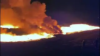 Big Fire happened in Natthagi, after lava river with huge speed hitting into a hole. September18