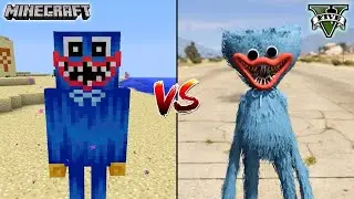 MINECRAFT HUGGY WUGGY VS GTA 5 HUGGY WUGGY   WHO IS BEST