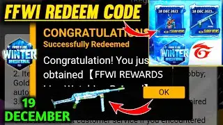 Free Fire Winter Invitational Rewards | 19 December Redeem Code Free fire | Ffwi Day 5 Redeem code