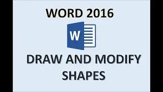 Word 2016 - Draw Shapes - How to Write and Use Drawing in MS 365 Microsoft - Shape Text Box Tutorial