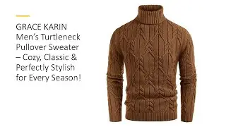 GRACE KARIN Men’s Turtleneck Pullover Sweater – Cozy, Classic & Perfectly Stylish for Every Season!