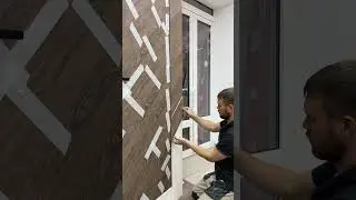 Поклеили Арт Винил на дверь скрытого монтажа.