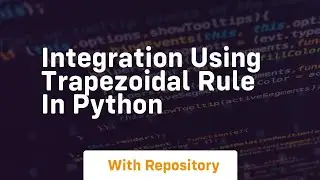 Integration using trapezoidal rule in python