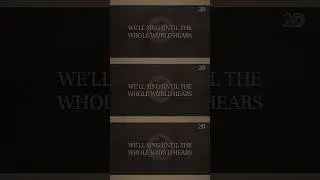 We will sing until the whole world hears! 