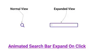 Expand Search Bar On Click With Animation | Only with HTML & CSS