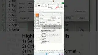 Highlight blank cells using Find And Replace - Excel Tips and Tricks