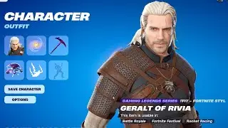 Henry Cavill as Geralt of rivia The Witcher Skin Showcase with Emotes and Dances | Concept Skin