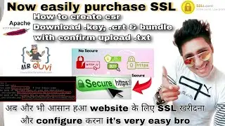 SSL buy for website | .key .crt configure on virtual host with generate csr & .txt upload confirm