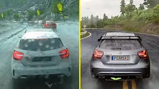 Project CARS 3 vs DriveClub - PC vs PS4 PRO Heavy Rain Weather Effect Graphics Comparison (4K)