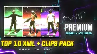 Top 10 Xml + Clips | ff New Lobby Clips Pack 💫| ff Emote Clips 🔥| ff Clips