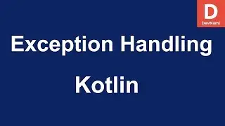 Kotlin How to Use Exception Handling Try Catch