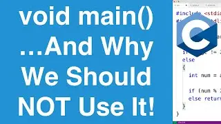 Why We Should NOT Use void main() | C Programming Tutorial