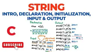 String – Introduction, Declaration, Initialization, Input & Output | C Programming Language