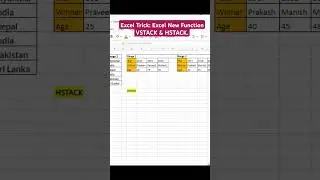 Excel Trick: Excel New Function VSTACK & HSTACK!! 