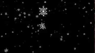 cartoon snowflakes falling big - free HD overlay footage