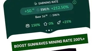 How to boost Sunwaves mining rate? How to boost Sunwaves mining rate with ice coin | Sunwaves mining