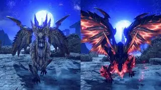 Primordial Malzeno Walk Animation Comparison - MH Rise Sunbreak