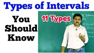 Types of Intervals|Interval|Real number system|open interval|closed interval|Rahul Mapari|Intervals