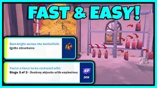 FASTEST WAY! DESTROY OBJECTS WITH EXPLOSIVES - FORTNITE TRANSFORMERS QUESTS